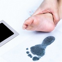 유해성분없는 아기 손도장 신생아 발도장 스탬프, 원형도장(핑크)