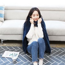 비에프엘 아울렛 USB 휴대용 차박캠핑 온열블랭킷 전기발열 학생담요 보조배터리 증정, 네이비