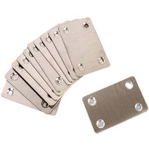 사각 연결 보강 평철 10개 철물 경첩 스텐 판 가구고정