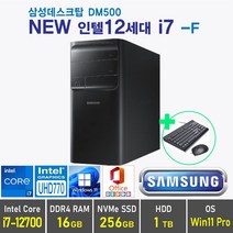 삼성 데스크탑5 DM500 12세대 i7 + Win11 Pro 포함 / 12세대 i7, 램16GB + SSD 256GB + HDD 1TB, Windows10 Pro, DM500TCZ i7 -F