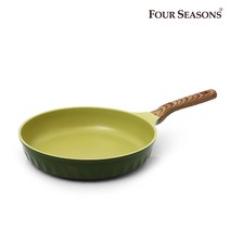 세라믹코팅 티타늄코팅 올리브 그린우드 / 직화전용 인덕션겸용, 프라이팬 20cm