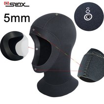 프리다이빙마스크세트SLINX-5mm 네오프렌 다이빙 후드 캡 1 개 스쿠버 냉수 스포츠 캡 방수 보온 유지, 01 5MM black_01 L 55-57cm