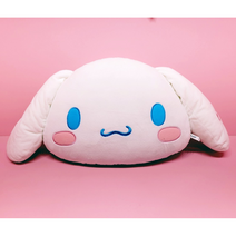 산리오 정품 시나모롤 얼굴 쿠션 봉제 인형 + 랜덤 스티커, 단품
