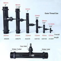 PVDF 1/4 1 1.5 2 벤츄리 이젝터로 오존과 물을 혼합하고 역류 방지 밸브가 내장되어 있습니다., 07 White   A25152
