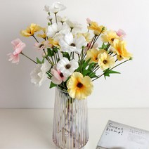 봄단장 화병꽃 꽃꽃이 생화같은 버터플라이 조화 2개 그린 어린이집 카페, 화이트