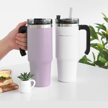 비츠원 빅사이즈 텀블러(30개) 캠핑 손잡이 트라이탄빨대 텀블러(890ml), 오렌지(30개)