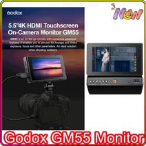 Godox gm55 4k 모니터 5 5 인치 dslr 3d lut 터치 스크린 ips fhd 1920x1080 비디오 4k hdmi 필드 모니터 dslr
