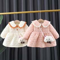 와우베베 아기 유아 아동 프릴누빔기모원피스 100일 돌 등원룩 문센룩 아기외출복 북유럽풍아동복 조카선물