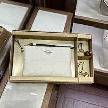 [미국해외직구]빠른배송 Coach BOXED CORNER ZIP WRISTLET 코치 시그니처 가죽 박스형 코너 지퍼 팔찌 C6879 C7350호환