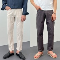 이브컴퍼니 남성 일자 9부 밴딩 면바지 빅사이즈 치노팬츠 봄 여름 가을 (7color) (3949-1)