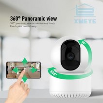 XMEYE-A1 IP 카메라 3.0MP IR 야간 투시경 사람 탐지 양방향 인터콤 클라우드 스토리지 오디오 실내 홈 보안 ICSEE, Without TF Card_EU 플러그