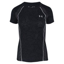 언더아머 여성 UA Tech 자카드 쇼츠 슬리브 히트기어 반팔 티셔츠 1351962-001