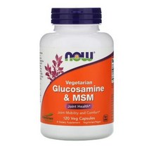 나우푸드 콘드로이친 MSM 베지테리안 글루코사민 Glucosamine MSM 120 식물성캡슐 HCl Methylsulfonylmethane silicon dioxide 이산화규소
