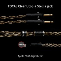 SYRNARN-밸런스 업그레이드 헤드폰 케이블 Focal MG Utopia Stellia ELEAR 프랜치 유토피아 4.4mm 타입-c iOS 4 핀 XLR 헤드셋 와이어 3.5, [06] 5m, [06] C100 Digital Chip