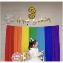 [오늘발송] 레인보우 가랜드 패키지 생일파티용품 생일 축하 HBD, 레인보우패키지+해피벌스데이가랜드+꽃풍선+손펌프
