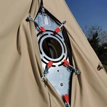 시에라파크 지퍼형 텐트 화목 난로 연통 메탈 어댑터 타공 없이 설치, 1개, 단품