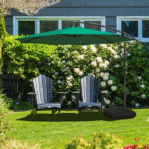 3M 럭시홈 원형 회전 대형 폴딩파라솔 (카페 야외 정원 가정용), 베이지   커버, 1세트