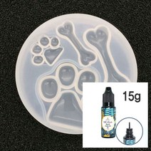 와이지알씨 미라클 실리콘 몰드 쥬얼리형 UV 레진 15g 세트 모음 레진공예 미니어쳐, 1-4.쥬얼리형 곰발바닥 4구 UV레진 15g 세트