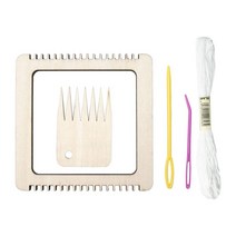 GHSHOP 사용하기 쉬운 나무로 되는 소형 직조기 세트 수제 선물 튼튼한 이음쇠, 10cmx10cmx0.5cm, 목재, 보여진 바와 같이