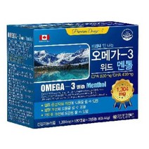 오메가3 위드 멘톨 (연어오일 비타민E 멘톨) 1304mg 180캡슐 X 2통 (360일분) / 비린내 없는 오메가3