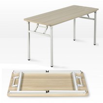 밀키 절탁자 사무용 책상 접이식 시스템책상, 1500x450:퓨어비치(WWD6026-WH)