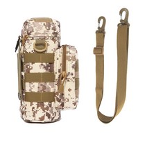 Travel Tool Kettle Set Outdoor Tactical Military Molle Water Bag For Camping Hiking Fishing Shoulder, 14 Camouflage C strap