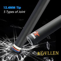 카본큐대 konllen 탄소 섬유 당구 풀 큐 스틱 샤프트 5 가지 유형의 조인트 12 4mm 내비게이터 팁 블랙 기술 큐 스틱 단일 샤프트, e, 12.4mm