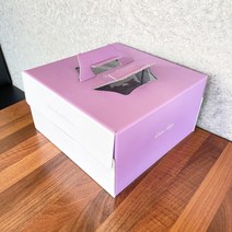 4430. 케익박스 3호(15cm보라화이트)-상 50개 (하판별도)