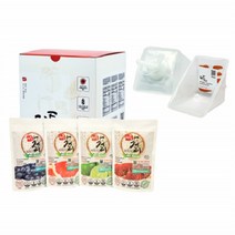 막걸리 만들기 키트 전통 수제 DIY 홈메이드 디톡 막걸리 밀키트 담금주세트 180g 4팩 2리터 용기 증정 K막걸리 분말 가루 파우더 과일맛4종, 2L 추가 담금용기 3개, 과일맛 180g 4종 + 2L 담금용기