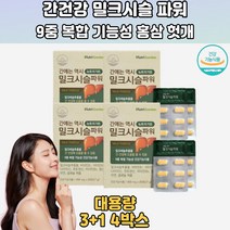 9종복합기능성 건강기능식품 간에는역시 밀크씨슬 4통 숙취울렁거림 술먹은다음날 술버릇고치기 숙취해소건강기능식품 피로영양제 피로회복 피곤할때 숙취에좋은음식 몸이피곤할때