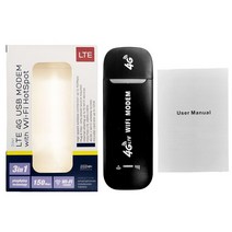 유무선라우터 공유기 4G LTE 무선 USB 동글 150Mbps 고속 모바일 광대역 SIM 카드 슬롯 포함 노트북 노트북용 와이파이 어댑터, [04] 4G LTE Black