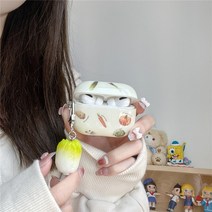 애플 에어팟 1 2 3 프로 헤드셋 케이스 3D 야채 중국 양배추 블루투스 무선 이어폰 케이스 헤드폰 박스 커, 02 for airpods pro