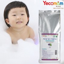예꼬맘 밀크 버블바스 입욕제 딸기향 리필, 1000g, 1개