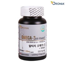 오로니아 알티지 오메가3 비타민E 90캡슐 /초임계추출 rTG 오메가3, 90 캡슐 (3개월분)