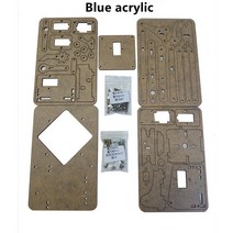 몬테소리 프로그래밍SG90 4 DOF Unassembly 아크릴 기계식 팔 로봇 조작기 클로 Arduino Maker 학습 DIY, Blue acrylic