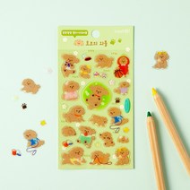 스튜디오8 초코의외출 리무버블 젤리스티커 폴꾸 굿즈 캐릭터 팬시 꾸미기 주문제작 다꾸, 단품