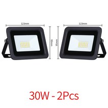확산판 LED 홍수 빛 IP68 방수 220V 10W 20W 30W 50W 100W 200W 300W 반사판 야외 정원 프로젝터 조명 스포트 라이트 램프, 5.30W-2PCS - cold white