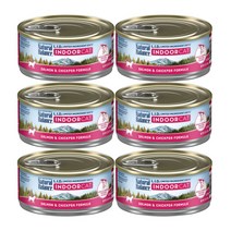 내추럴발란스 캣 LID 캔 156g 6입 3종, 내추럴발란스 캣캔 인도어 연어