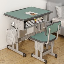 책걸상 책상 의자 세트 학원 공부방 과외 독서실, 데스크탑 65×45 테이블+체어 라이트 그레이