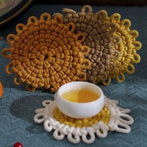 마크라메 티매트 티코스터 코바늘 뜨기 6개세트 DIY키트, B타입