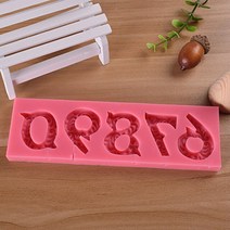 양각 디지털 초콜릿 케이크 장식 금형 생일 롤리팝 만들기 용품 Waffreras 몰드, Mold-67890, 01 Mold-67890
