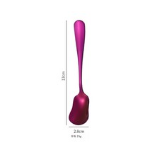 스텐 아이스크림 스푼 아이스크림 스푼 커피 스푼 요구르트 디저트 스푼 키위 꿀 작은 스푼, 보라색 아이스크림 스푼