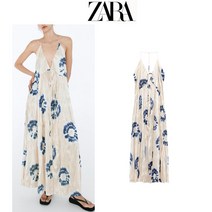 ZARA 자라 여성 바캉스 주름 원피스 슬립 와이드