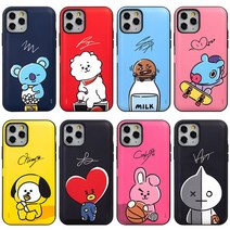 BT21 카드 수납 범퍼케이스 아이폰11 11pro 아이폰XS 아이폰7 8 휴대폰 케이스