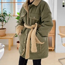 티데일리 엔드 숏 무스탕 자켓 여자 루즈핏 양털 뽀글이 코트 (3color)