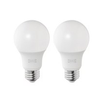 이케아 SOLHETTA 솔헤타 LED 전구 E26 470 루멘 2개 한세트조명스탠드전구구형, 오팔_004.985.80