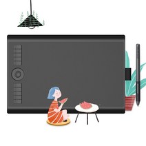 액정타블릿 웹툰테블릿 드로잉테블릿 그림용태블릿 웹툰그리기패드 드로잉패드가오몬 51, 검은색