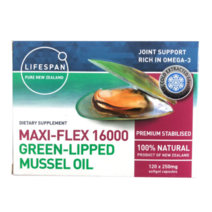 라이프스팬 뉴질랜드 초록입홍합 오일 MAXI-FLEX 16000 120캡슐 초록잎홍합추출물 청푸른녹색입 그린머슬 MUSSEL 직구, 5개, 120캡슐/250mg, 120정
