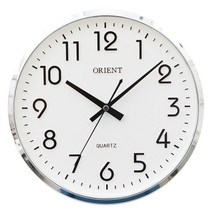 [오리엔트] OT632P 무소음 돔글라스 미니 벽시계 크롬 26cm, 단품