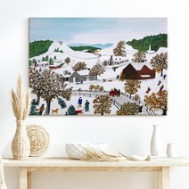 더 아트 컴퍼니 그랜마 모지스 따뜻 힐링 명화그림 액자 행복 그림 아이방 카페 홈데코 거실 사무실 매장 인테리어 50종 26-50, 42. GM-크리스마스